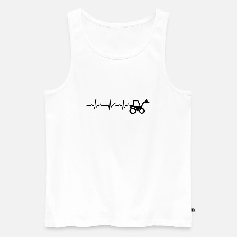 leidenschaftlicher baggerfahrer - Männer Premium Bio Tank Top - Weiß