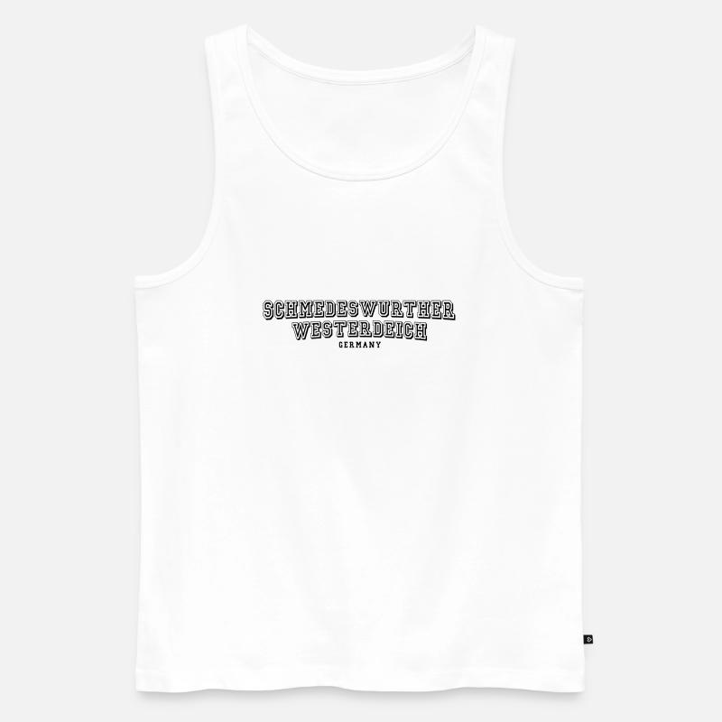 Schmedeswurtherwesterdeich - Männer Premium Bio Tank Top - Weiß
