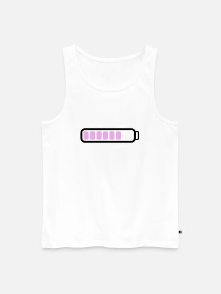 Battery Battery loading - Men's Premium Organic Tank Top - white