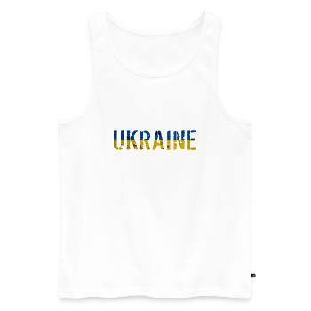 Ukraine - Männer Premium Bio Tank Top - Weiß - Vorne - Michal (187cm)