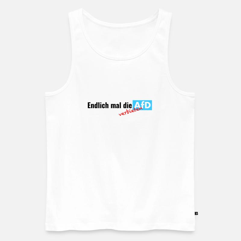 Endlich mal die AfD - verbieten - Männer Premium Bio Tank Top - Weiß