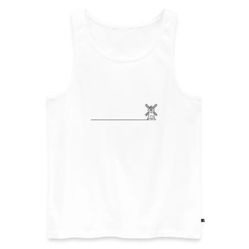 Windmill Mill Icon - Men's Premium Organic Tank Top - white - Front - AI Model Male 178 light (178cm)