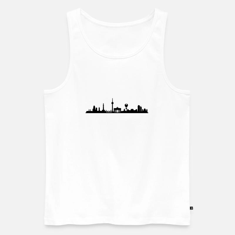 Berlin Classic - Männer Premium Bio Tank Top - Weiß