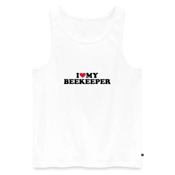 Imker - Männer Premium Bio Tank Top - Weiß - Vorne - Michal (187cm)