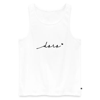 Doro Cursive Name - Men's Premium Organic Tank Top - white - Front - AI Model Male 178 light (178cm)