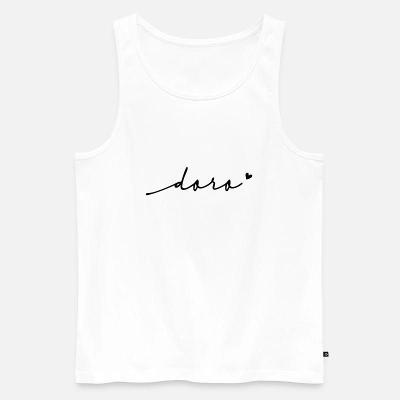 Doro Cursive Name - Men's Premium Organic Tank Top - white