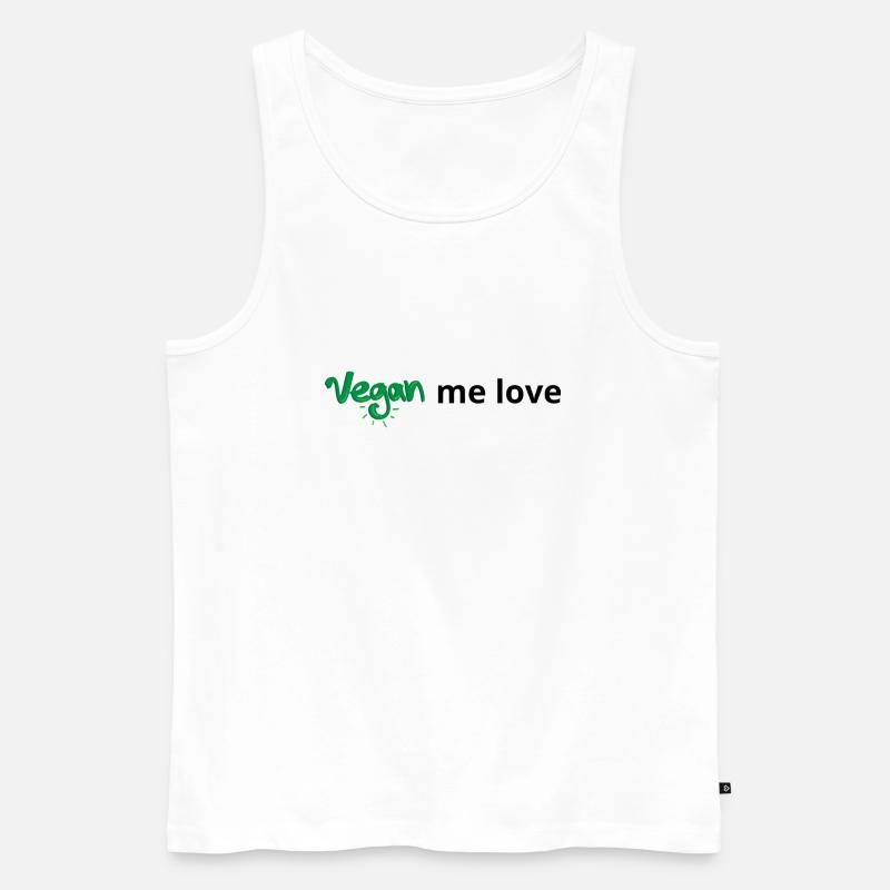 Vegan Ich Liebe - Männer Premium Bio Tank Top - Weiß
