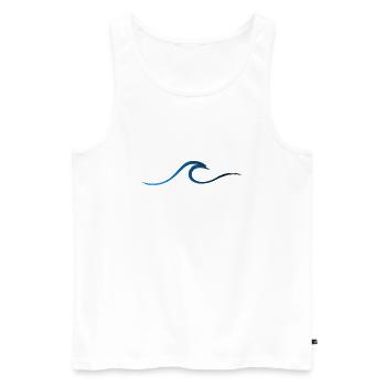 Vague vague Surf Eau Rat Surfer - Débardeur bio Premium Homme - blanc - Devant - AI Model Male 178 light (178cm)