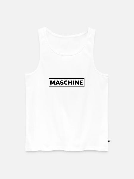 Maschine, starker Mann - Männer Premium Bio Tank Top - Weiß