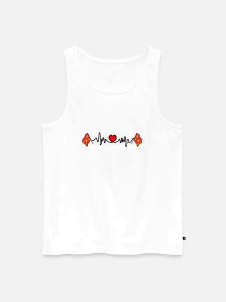 Herzfrequenz-Cardio für Poitou Charentes - Männer Premium Bio Tank Top - Weiß