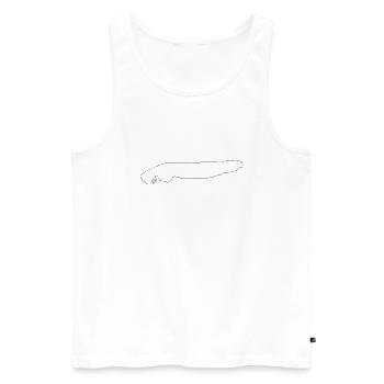 norderney - Männer Premium Bio Tank Top - Weiß - Vorne - AI Model Male 178 light (178cm)