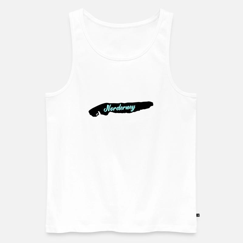 norderney insel - Männer Premium Bio Tank Top - Weiß