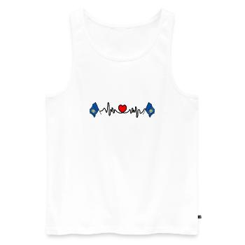 Liebe Kalabrien Italien Cardio-Herzfrequenz - Männer Premium Bio Tank Top - Weiß - Vorne - AI Model Male 178 light (178cm)