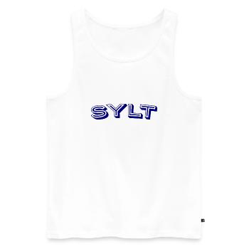 Sylt - Nordsee Insel - Deutschland Küste - Moin - Männer Premium Bio Tank Top - Weiß - Vorne - AI Model Male 178 light (178cm)