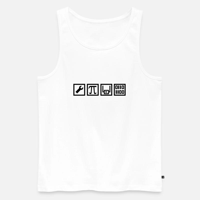 engineer - technics - Men's Premium Organic Tank Top - white