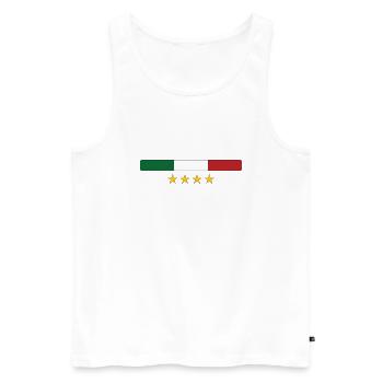 Italien - Männer Premium Bio Tank Top - Weiß - Vorne - Michal (187cm)