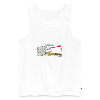 Happiness - Men's Premium Organic Tank Top - white - Front - AI Model Male 178 light (178cm)