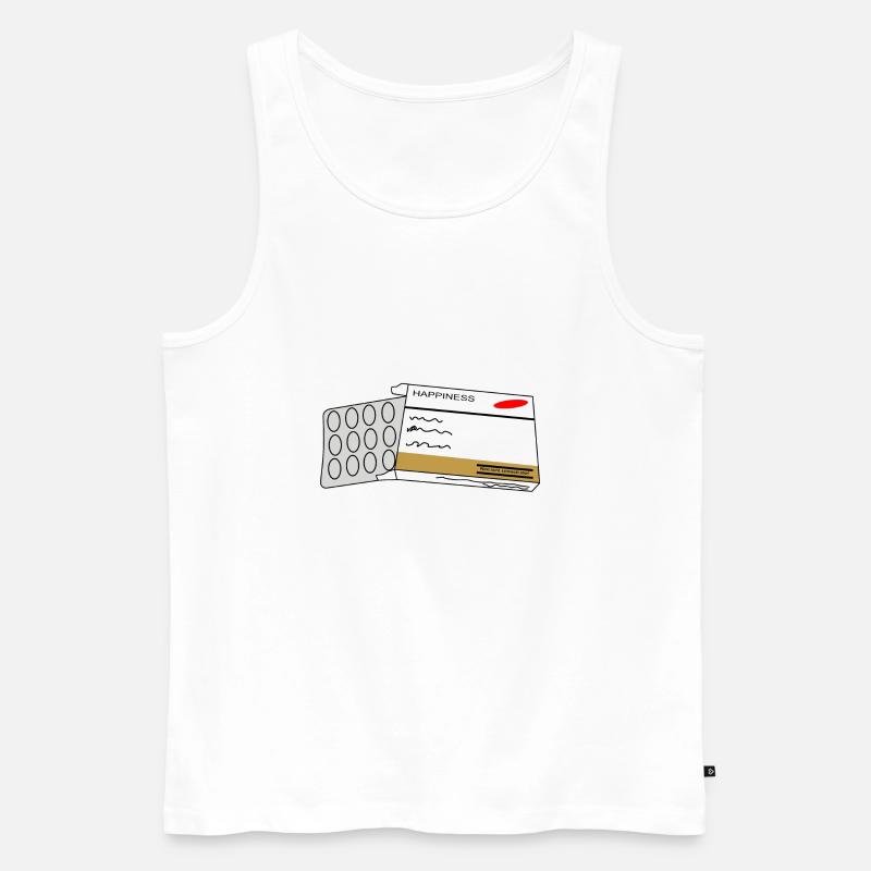 Happiness - Männer Premium Bio Tank Top - Weiß
