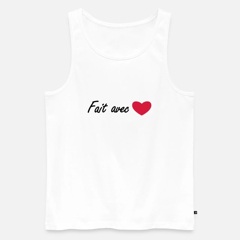 mit liebe gemacht - Männer Premium Bio Tank Top - Weiß
