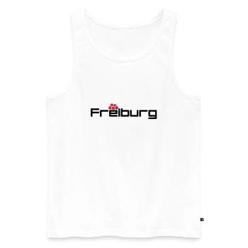 Freiburg - Männer Premium Bio Tank Top - Weiß - Vorne - AI Model Male 178 light (178cm)