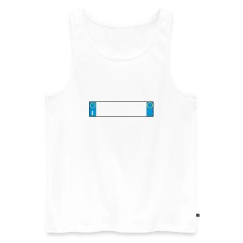 license plate Italy_g1 - Men's Premium Organic Tank Top - white - Front - AI Model Male 178 light (178cm)