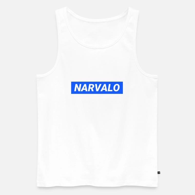 Narvalo Grenoble - Männer Premium Bio Tank Top - Weiß