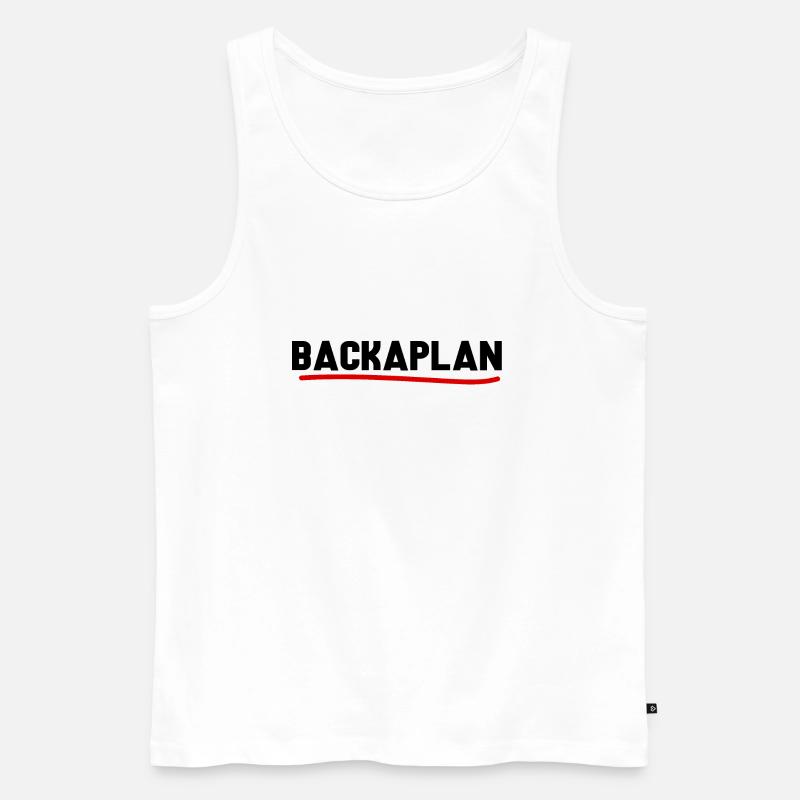 Backaplan - Männer Premium Bio Tank Top - Weiß