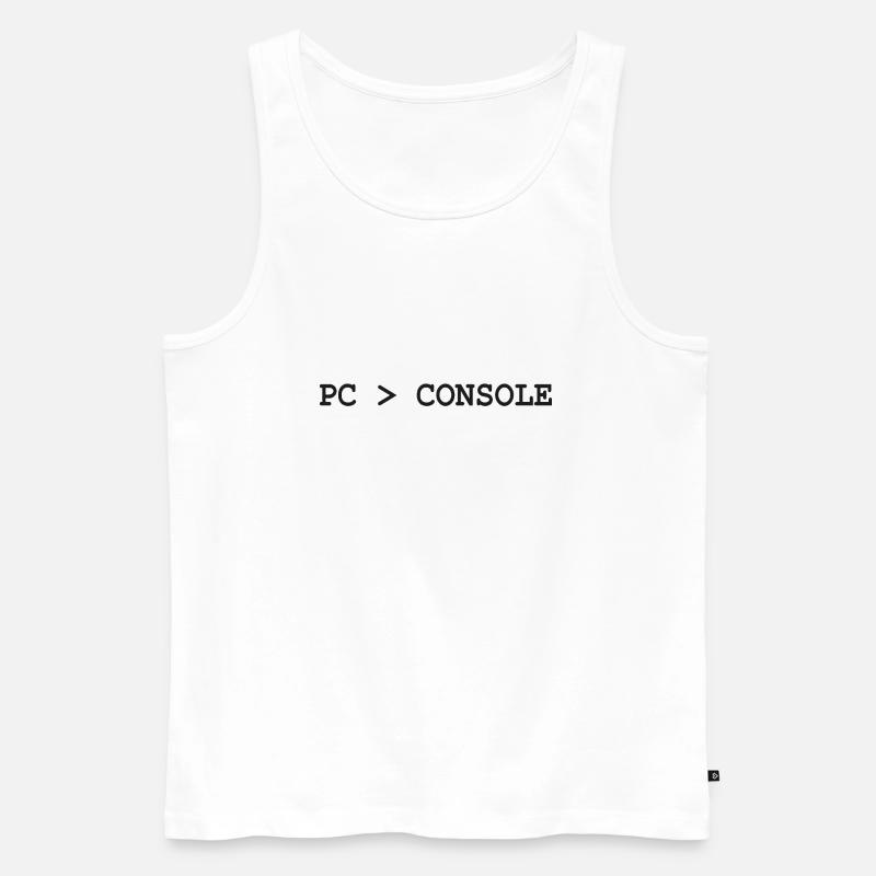 PC > Konsole - Männer Premium Bio Tank Top - Weiß