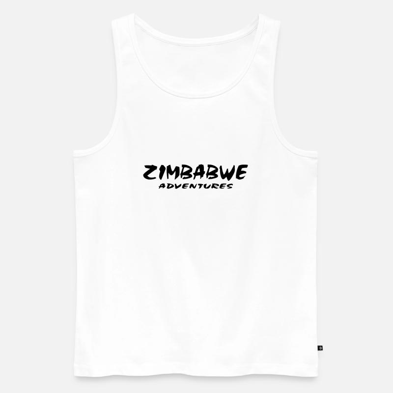 Simbabwe - Männer Premium Bio Tank Top - Weiß