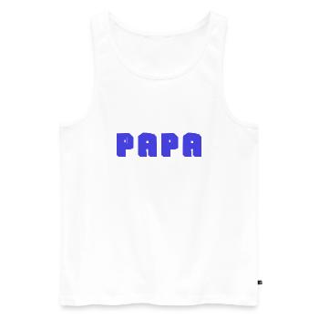 HAPPY FATHER'S DAY. DAD. FATHER'S DAY. FATHER - Men's Premium Organic Tank Top - white - Front - Michal (187cm)