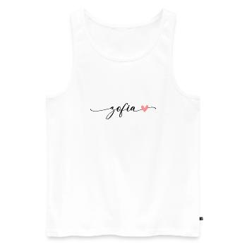Zofia Name Kalligrafie Schrift - Männer Premium Bio Tank Top - Weiß - Vorne - Michal (187cm)