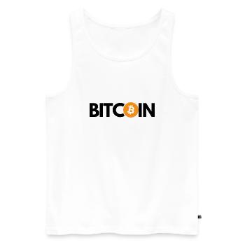Crypto BITCOIN 2 - Men's Premium Organic Tank Top - white - Front - AI Model Male 178 light (178cm)