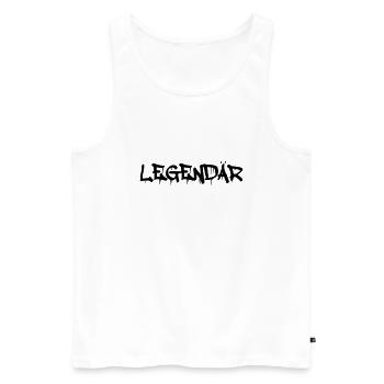 legendär - Männer Premium Bio Tank Top - Weiß - Vorne - Michal (187cm)