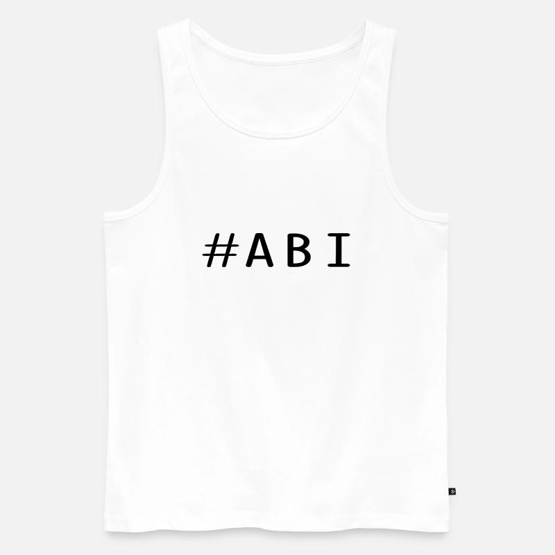 Abi Abitur Geschenk - Männer Premium Bio Tank Top - Weiß
