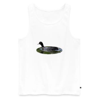 Blässhuhn Wasservogel Vogel - Männer Premium Bio Tank Top - Weiß - Vorne - AI Model Male 178 light (178cm)