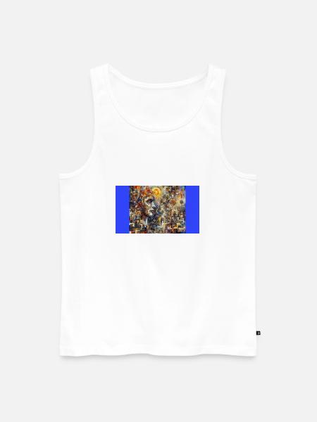 Wilde Rhythmen der Graffiti-Symphonie - Männer Premium Bio Tank Top - Weiß