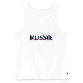 Drapeau russie - Débardeur bio Premium Homme - blanc - Devant - Michal (187cm)