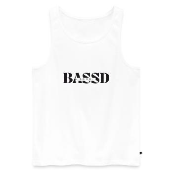 bassd scho - Männer Premium Bio Tank Top - Weiß - Vorne - Michal (187cm)