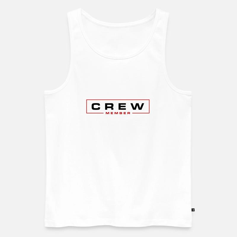 Crew Mitglied - Männer Premium Bio Tank Top - Weiß