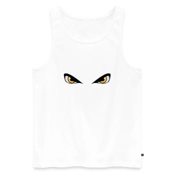 Dangerous evil eyes - Men's Premium Organic Tank Top - white - Front - Michal (187cm)