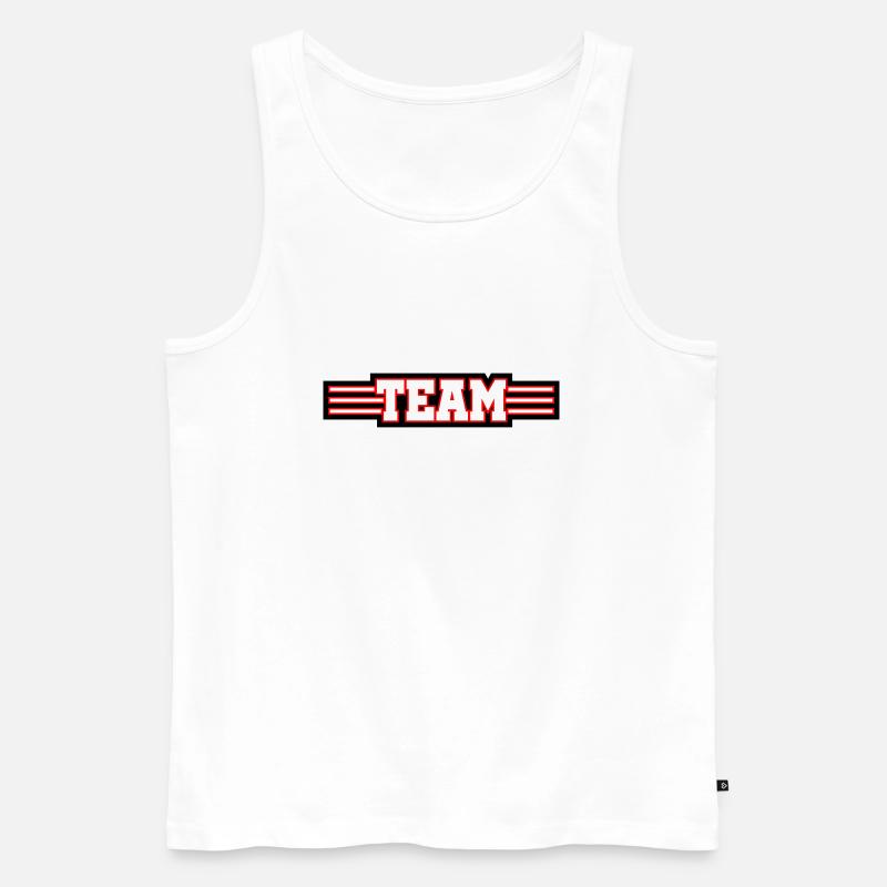 Team Design - Men's Premium Organic Tank Top - white