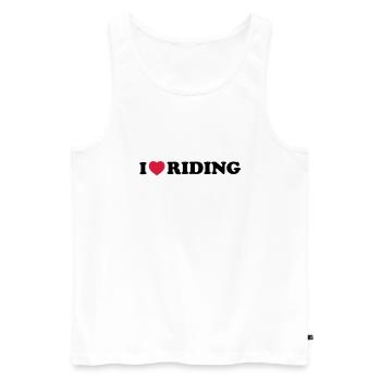 i love riding - Débardeur bio Premium Homme - blanc - Devant - Michal (187cm)
