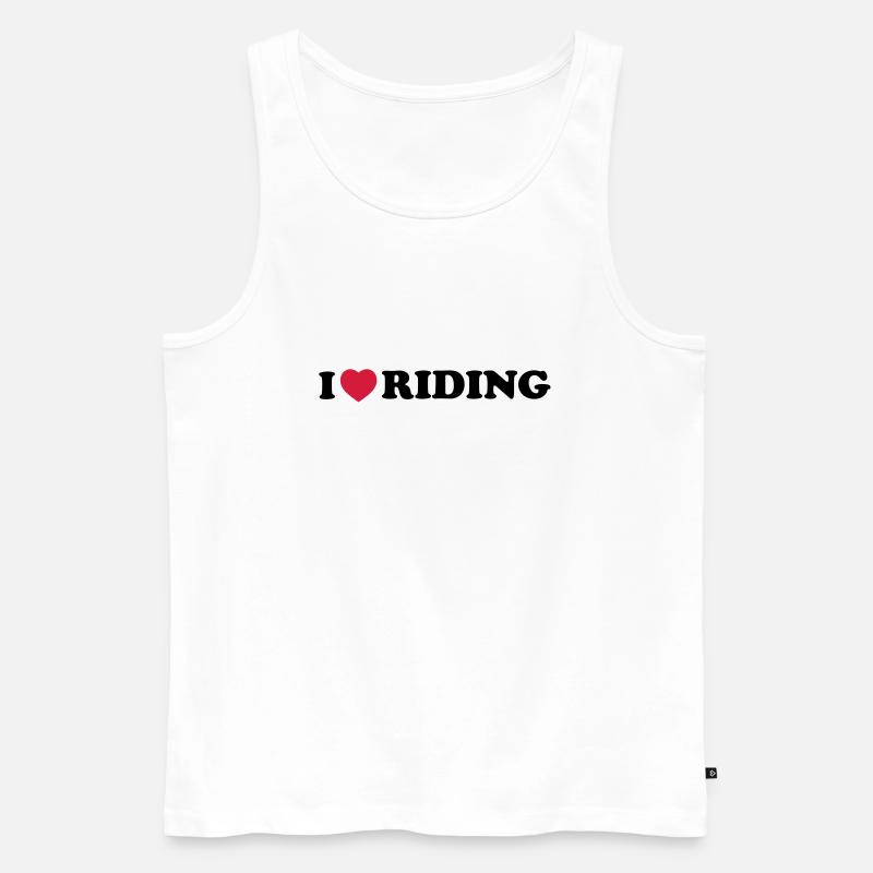i love riding - Männer Premium Bio Tank Top - Weiß