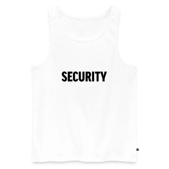 Security - Men's Premium Organic Tank Top - white - Front - Michal (187cm)