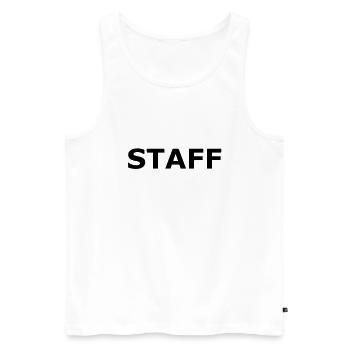 Staff - Men's Premium Organic Tank Top - white - Front - AI Model Male 178 light (178cm)