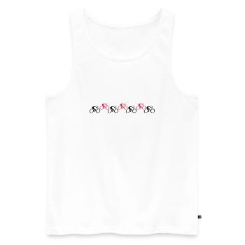 Bicycle Race - Männer Premium Bio Tank Top - Weiß - Vorne - AI Model Male 178 light (178cm)
