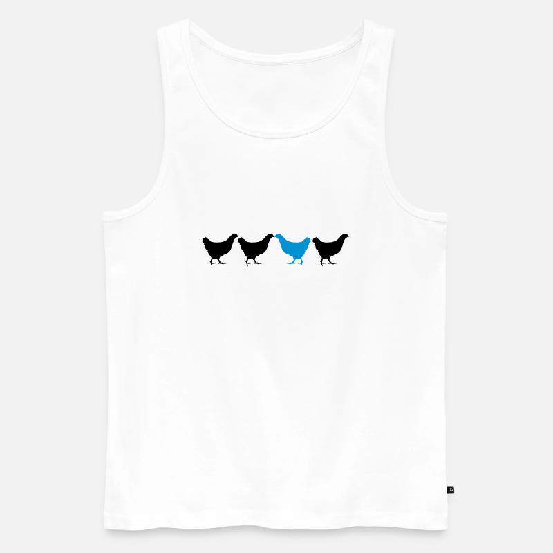 Be Different Huhn - Männer Premium Bio Tank Top - Weiß