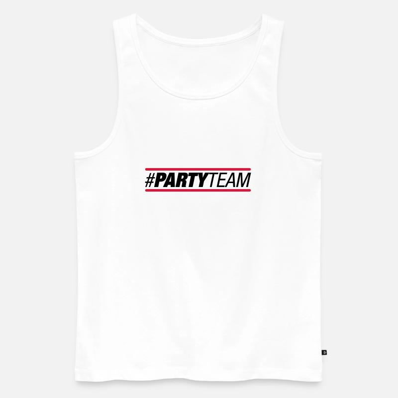 party_team_au2 - Männer Premium Bio Tank Top - Weiß