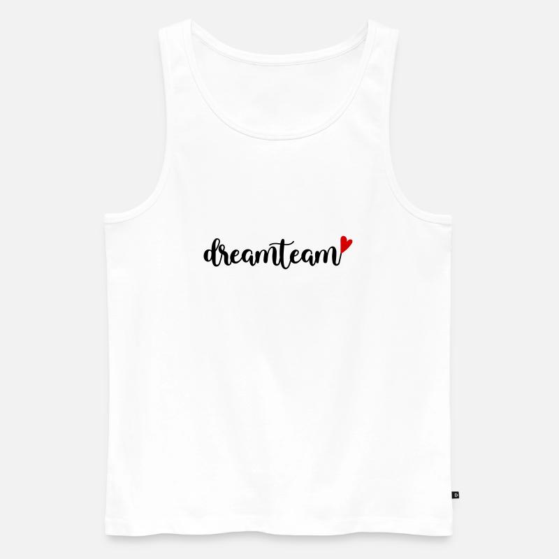 Dreamteam - Männer Premium Bio Tank Top - Weiß