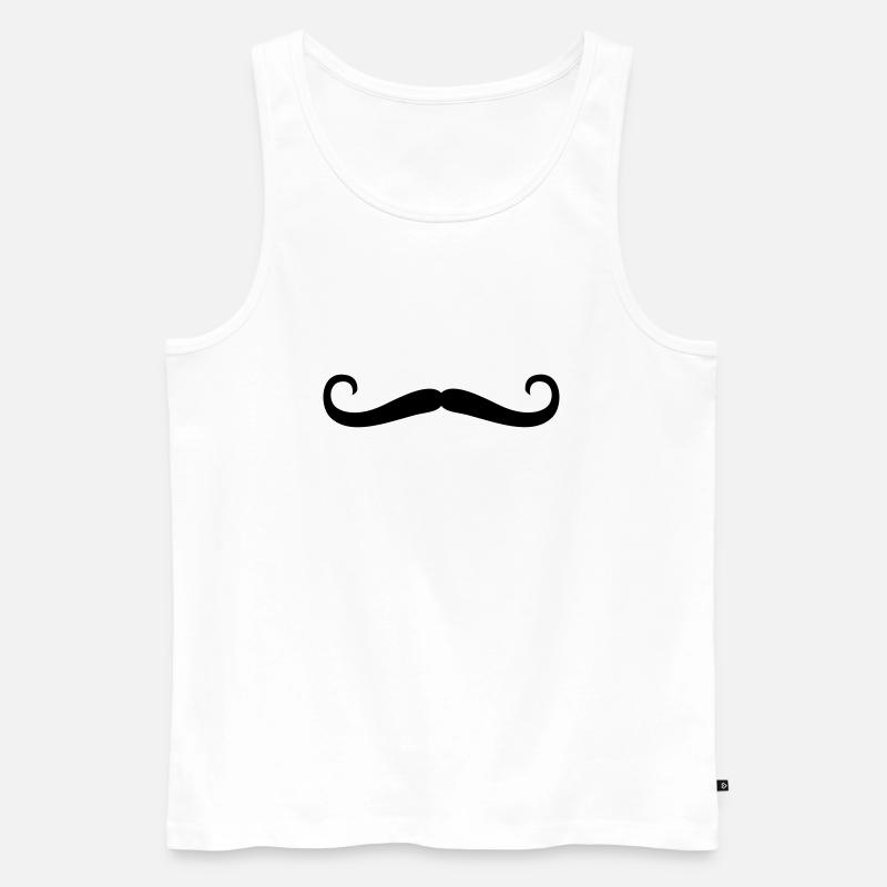 Bart - Männer Premium Bio Tank Top - Weiß
